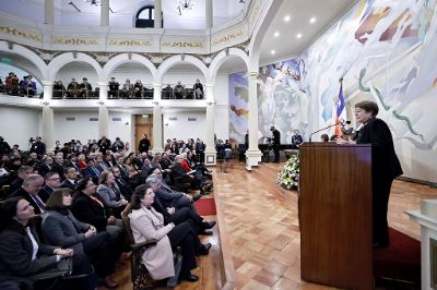 En su discurso, la ex Presidenta afirmó que su objetivo "fue siempre abrir caminos, allí donde antes sólo había barreras"